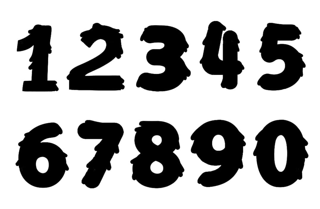 Printable Silhouette Numbers Fonts