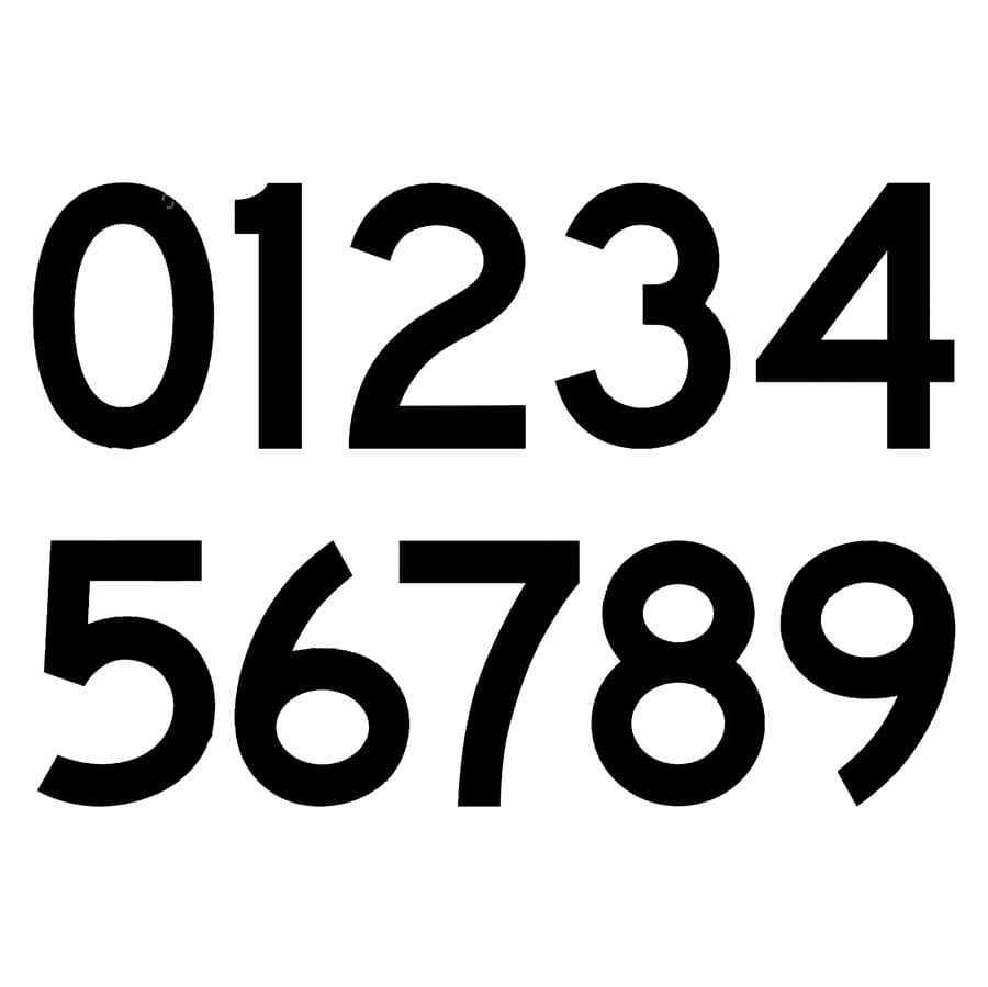 Printable Silhouette Of Numbers
