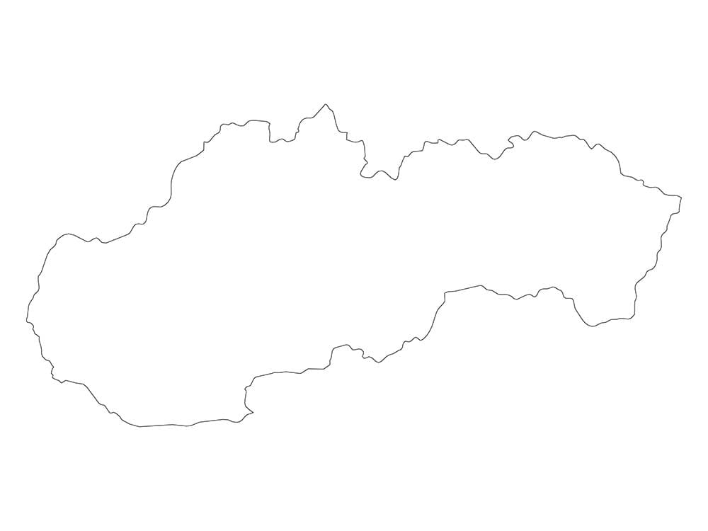 Printable Slovakia Country Map