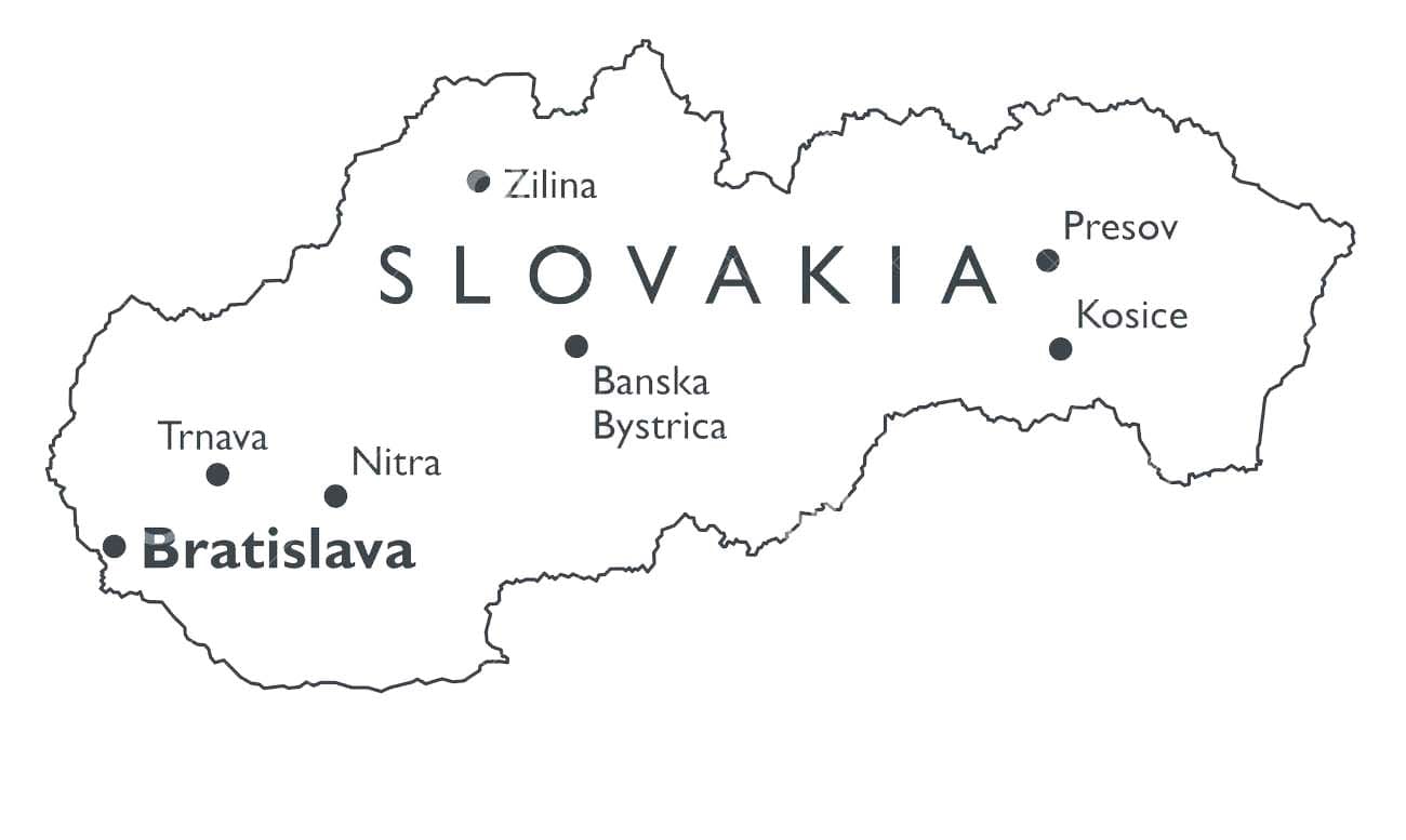Printable Slovakia Map Cities