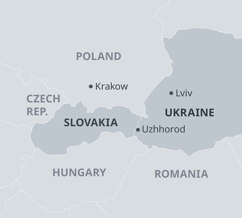 Printable Slovakia Map Europe