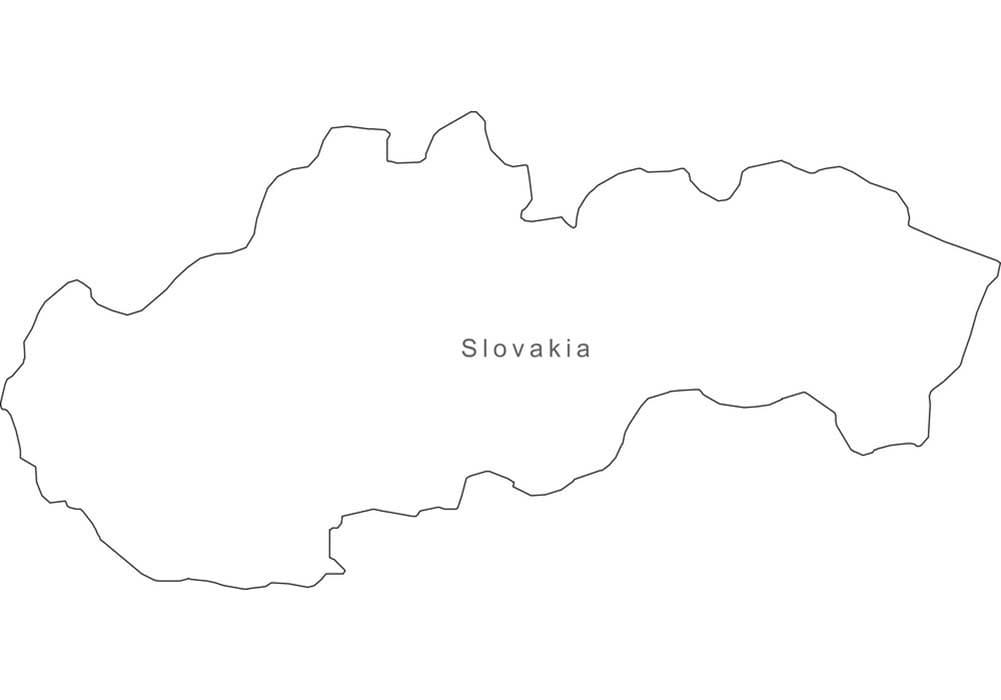 Printable Slovakia Map Outline