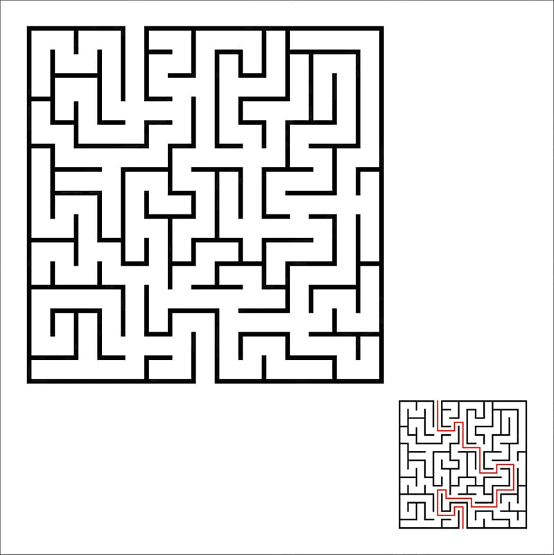 Printable Square Double Maze
