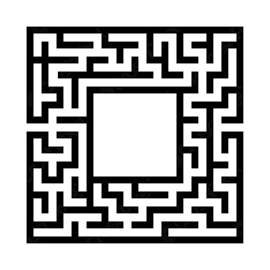 Printable Square Maze 3D