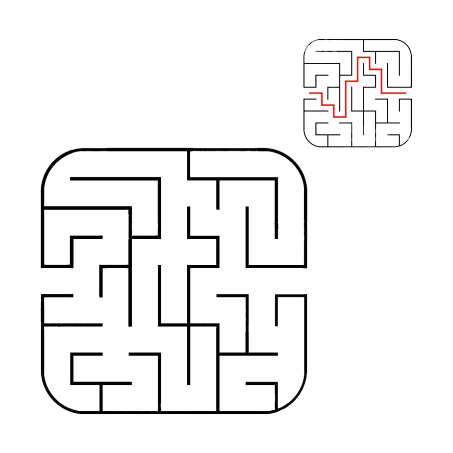 Printable Square Maze Design