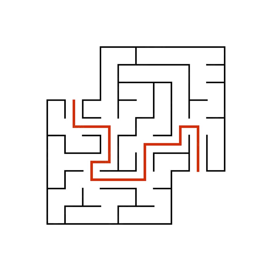 Printable Square Maze Easy