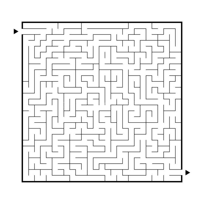 Printable Square Maze Pattern
