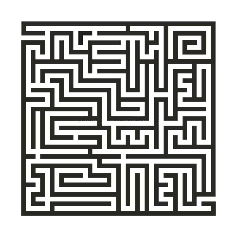 Printable Square Maze Puzzle