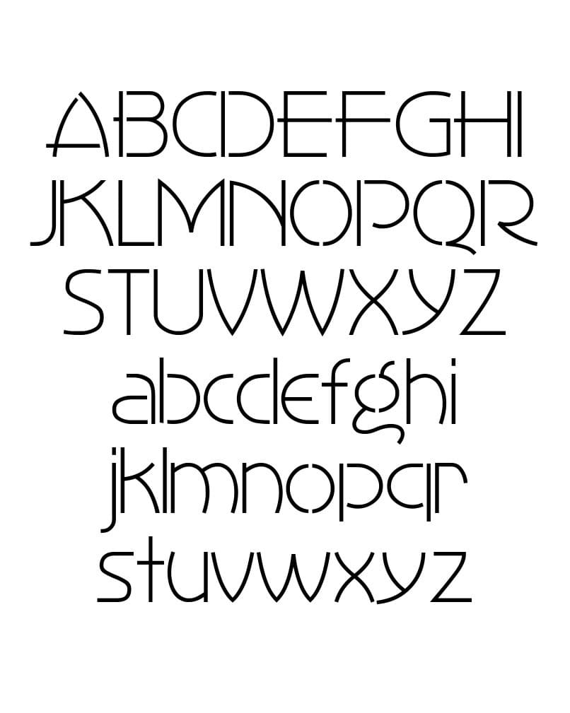 Printable Stencil Font Small Letters