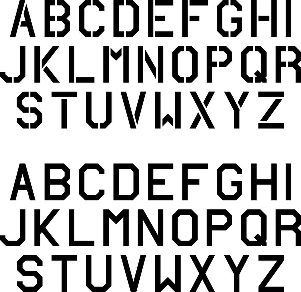 Printable Stencil Fonts Generator