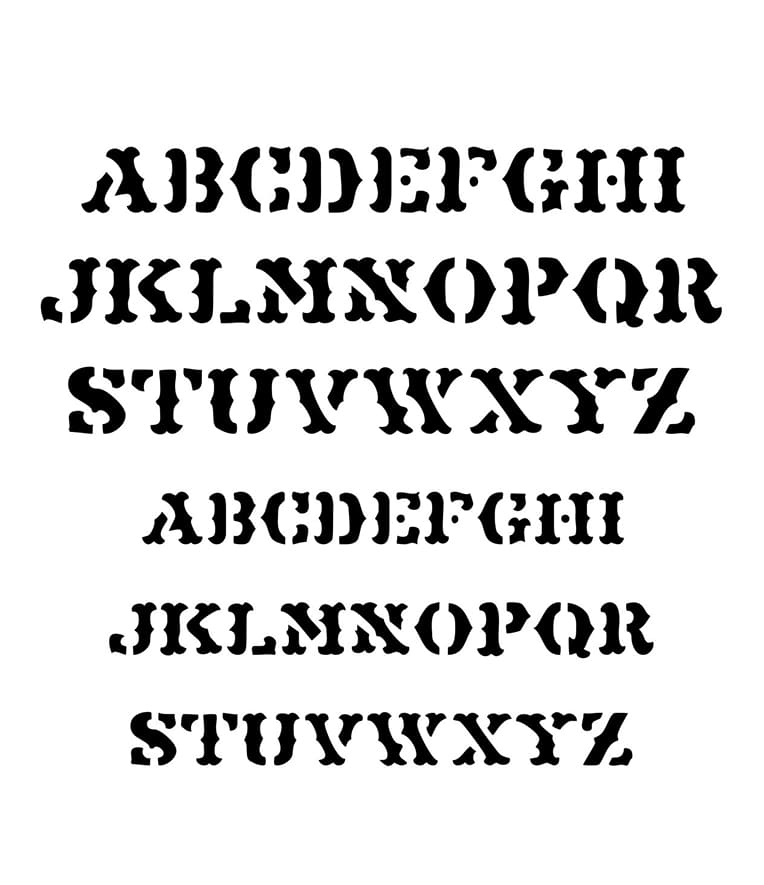 Printable Stencil Fonts Online