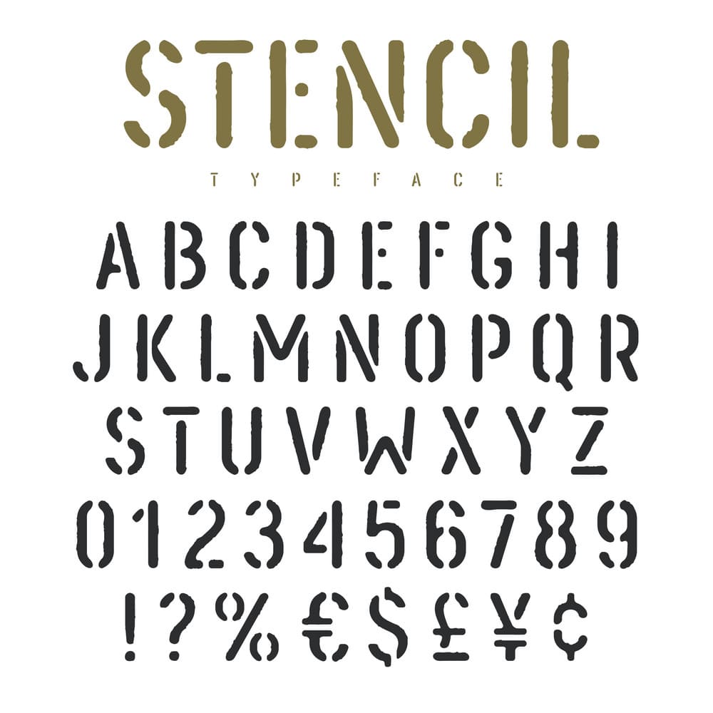 Printable Stencil Fonts TTF