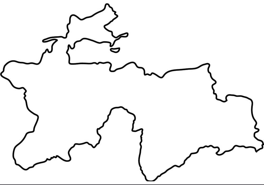 Printable Tajikistan Map