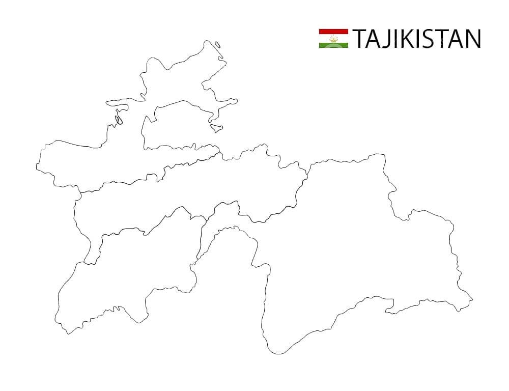 Printable Tajikistan On Map