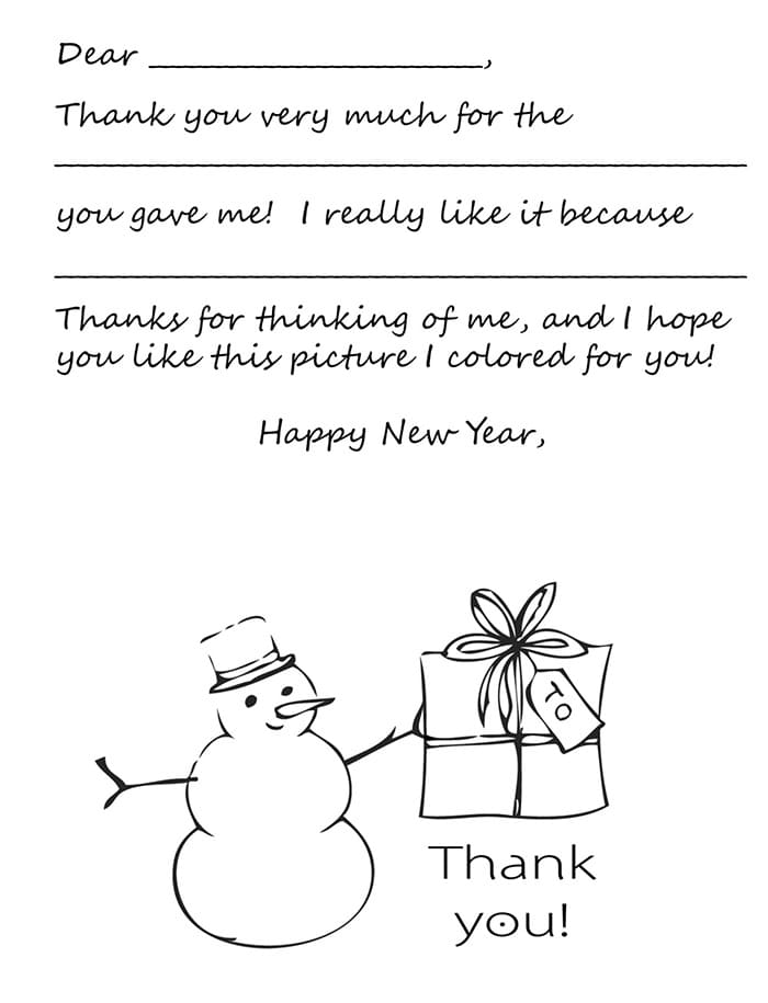 Printable Thank You Cards Holiday