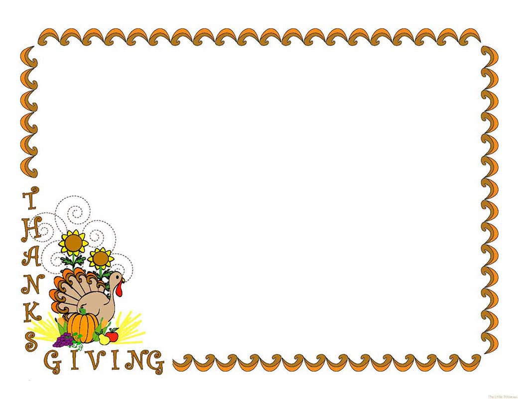 Printable Thanksgiving Border Picture