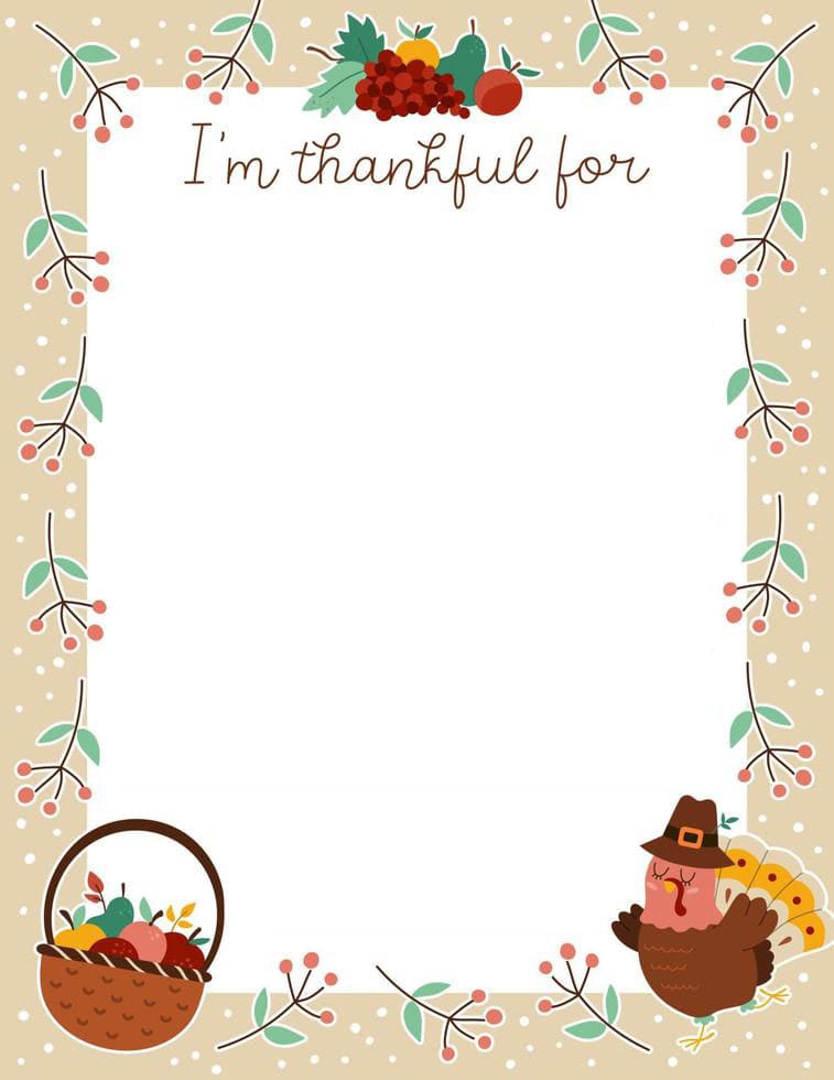 Printable Thanksgiving Letter Border