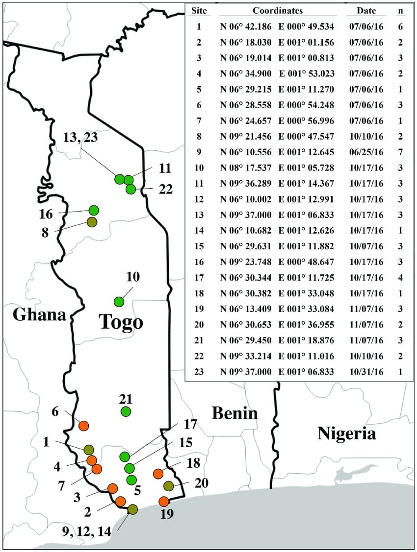 Printable Togo Map Location