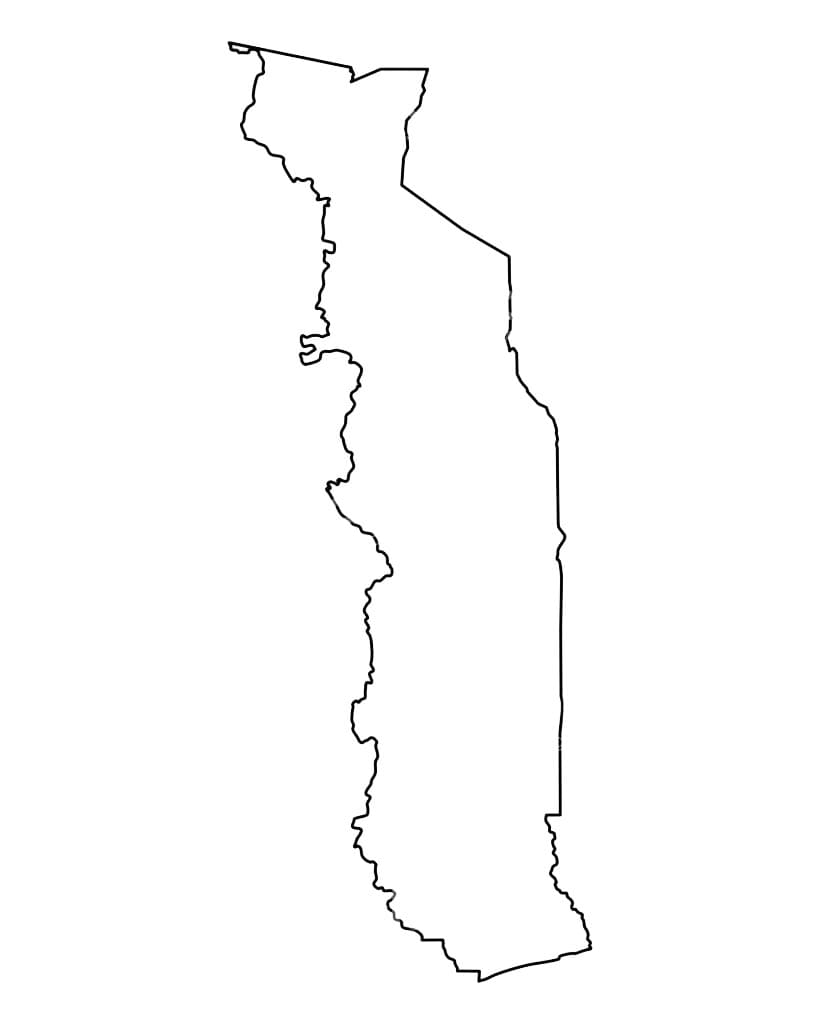 Printable Togo Map Outline