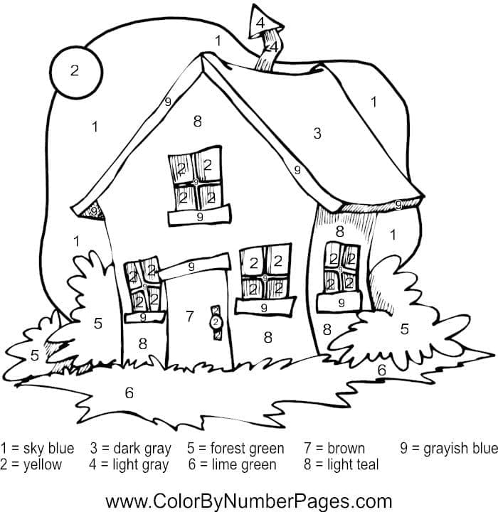 Printable Ugly House Paint by Number