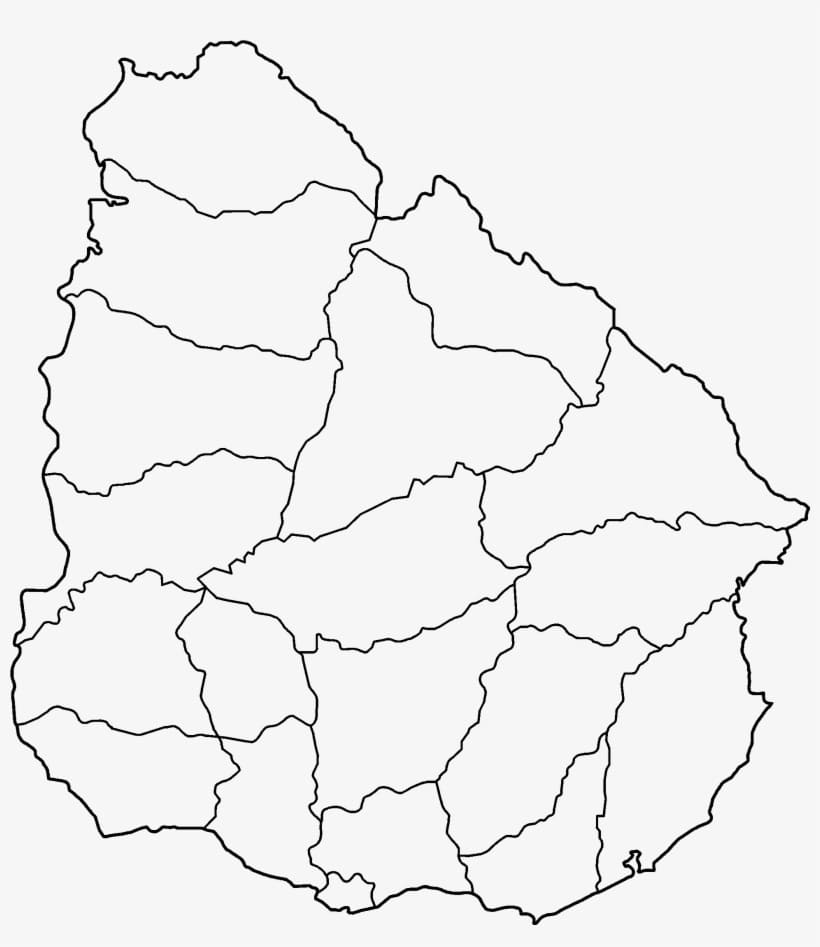 Printable Uruguay Map Outline