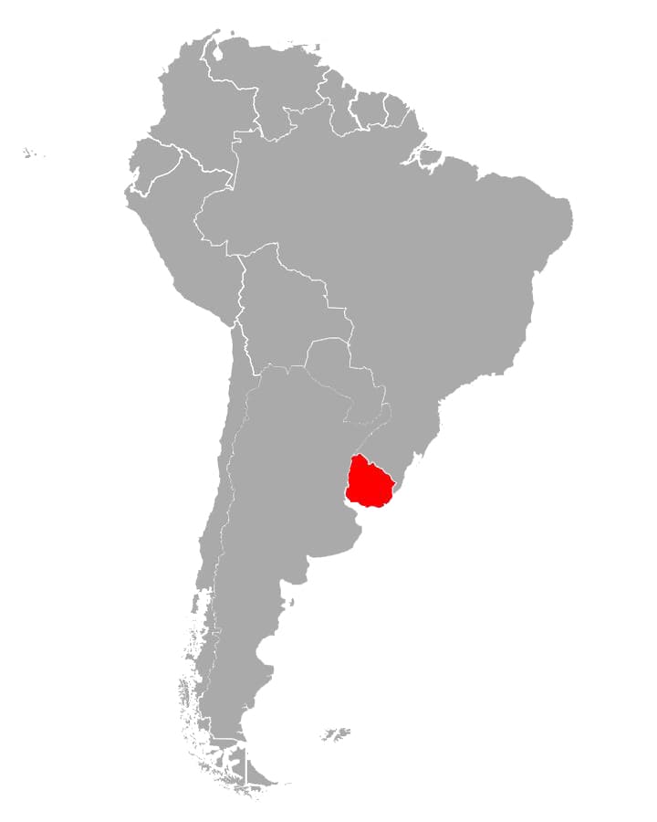 Printable Uruguay Map South America