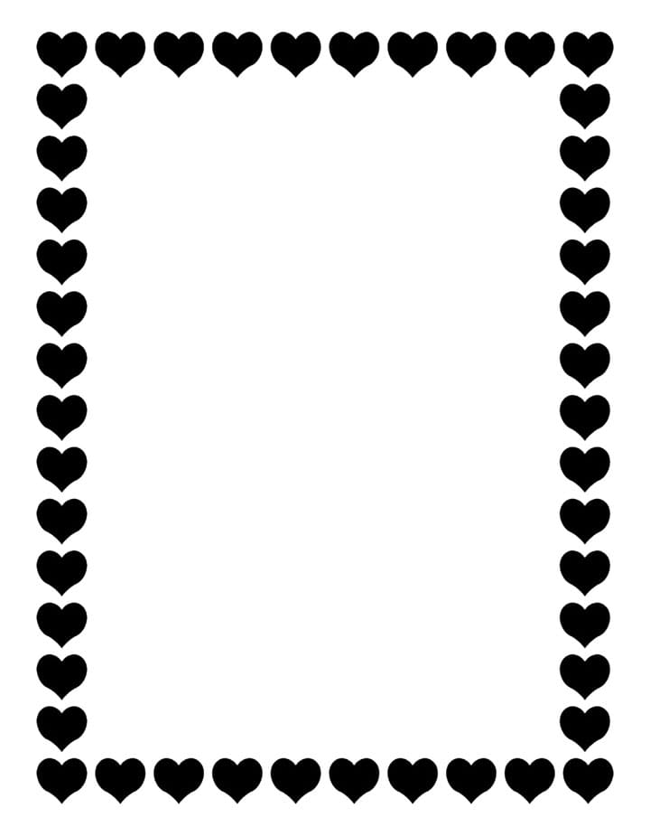 Printable Valentine Border Clipart