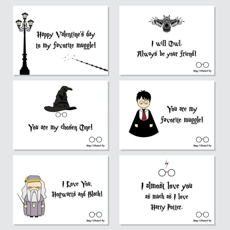 Printable Valentine Cards Harry Potter