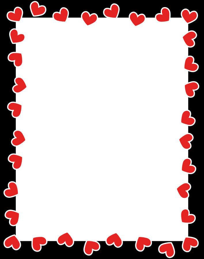 Printable Valentine Paper Border Design