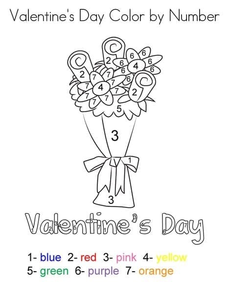 Printable Valentine_s Day Paint by Number