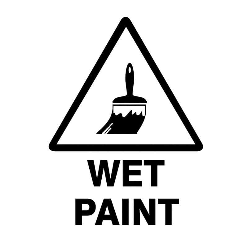 Printable Warning Wet Paint