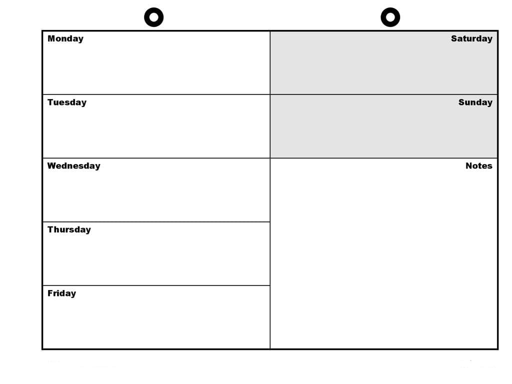 Printable Weekly Calendar Creator