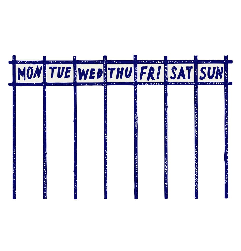 Printable Weekly Calendar Graphic