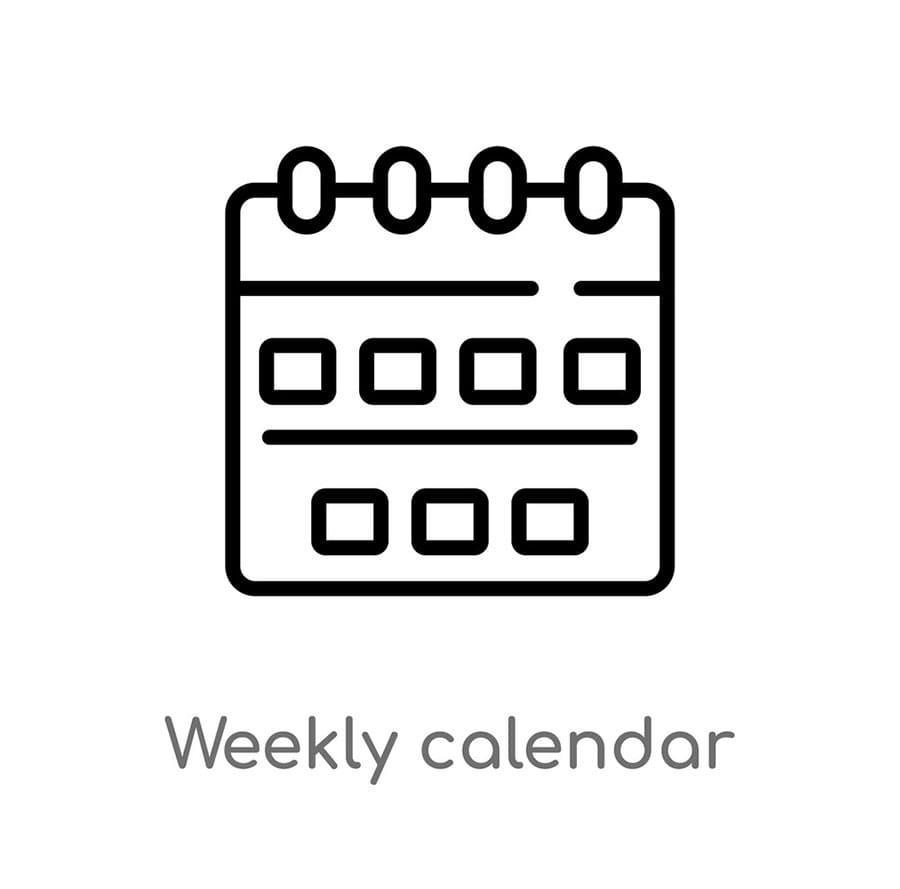 Printable Weekly Calendar Outline