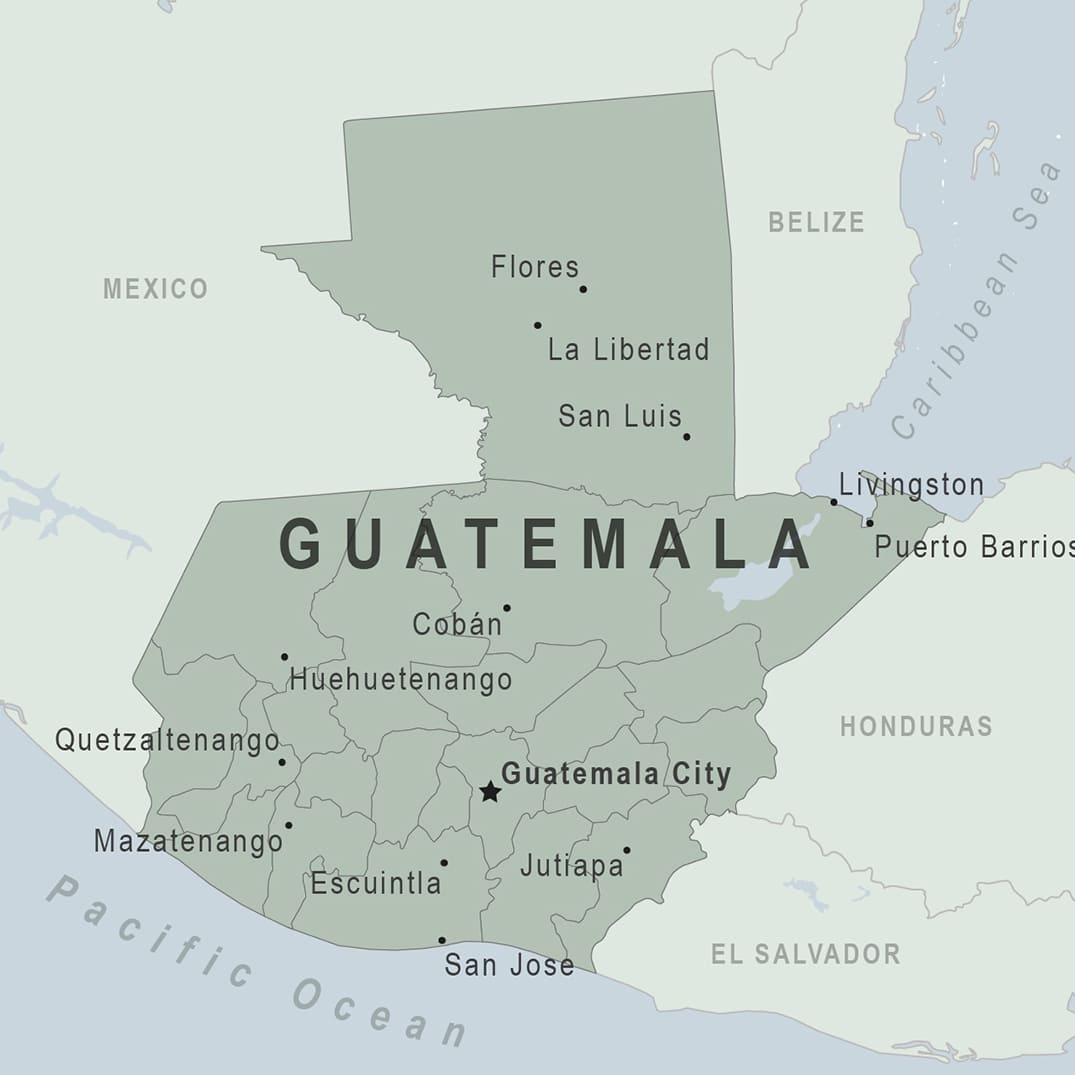 Printanble Guatemala Map America