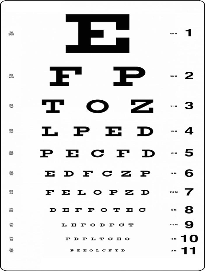 Printble Eye Test Chart