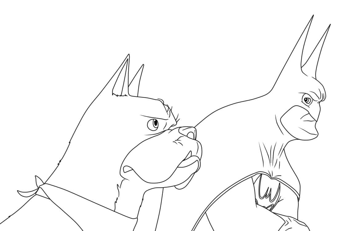 Ace and Batman coloring page