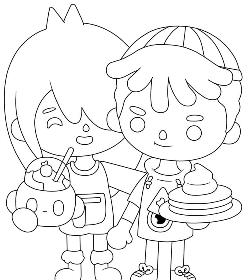 Adorable Toca Life World coloring page