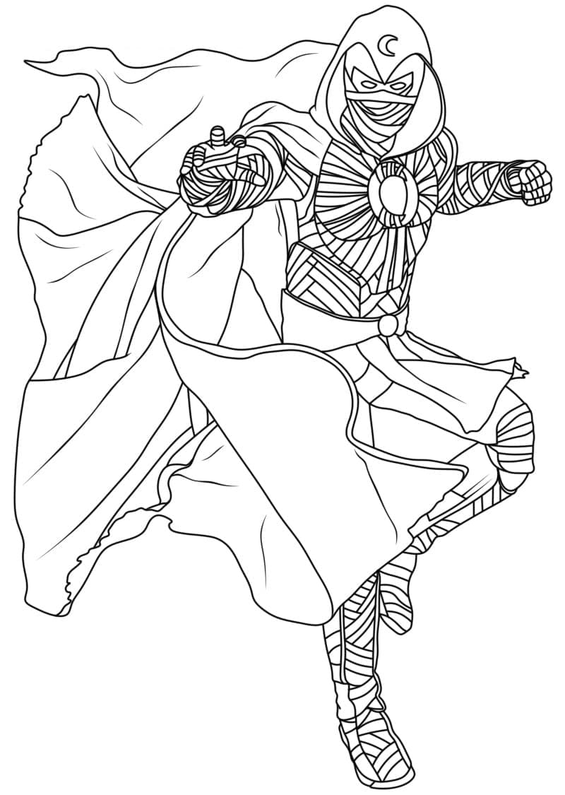 Amazing Moon Knight coloring page