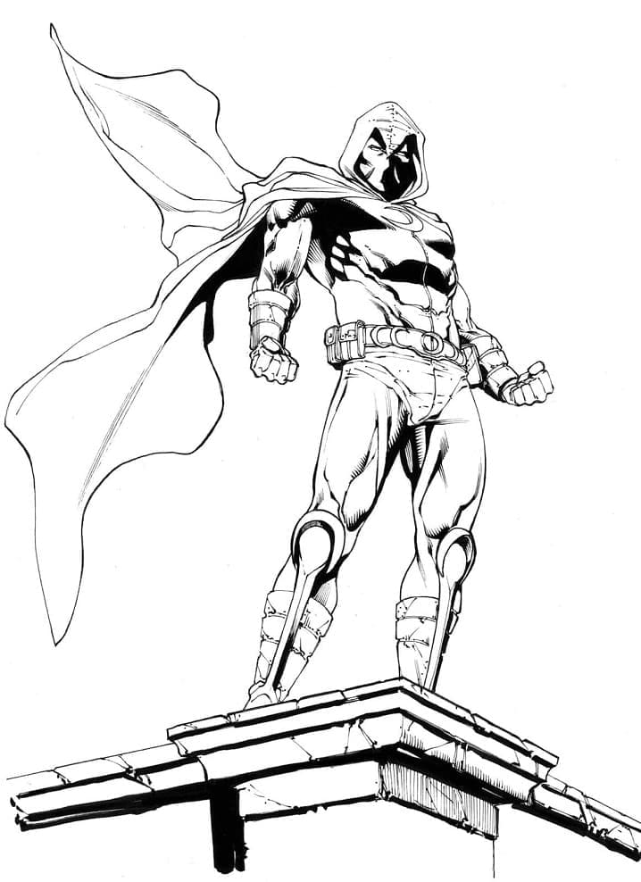 Free Moon Knight coloring page