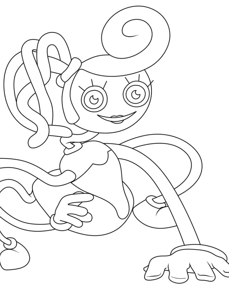 Free Printable Mommy Long Legs coloring page
