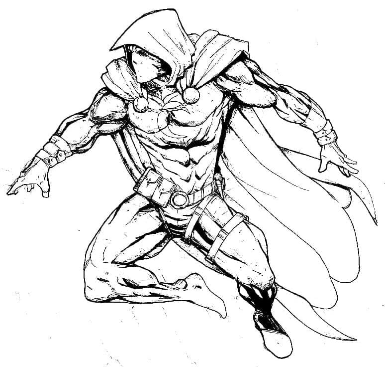 Free Printable Moon Knight coloring page