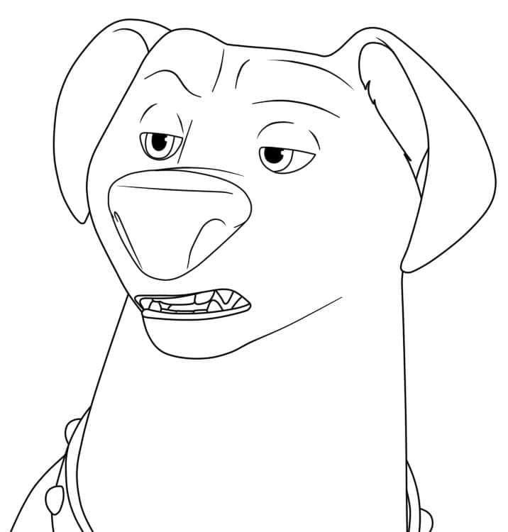 Funny Krypto coloring page