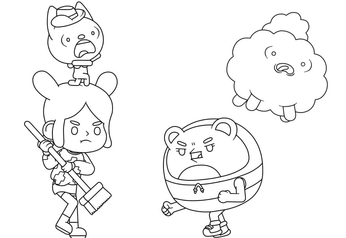 Funny Toca Life World coloring page