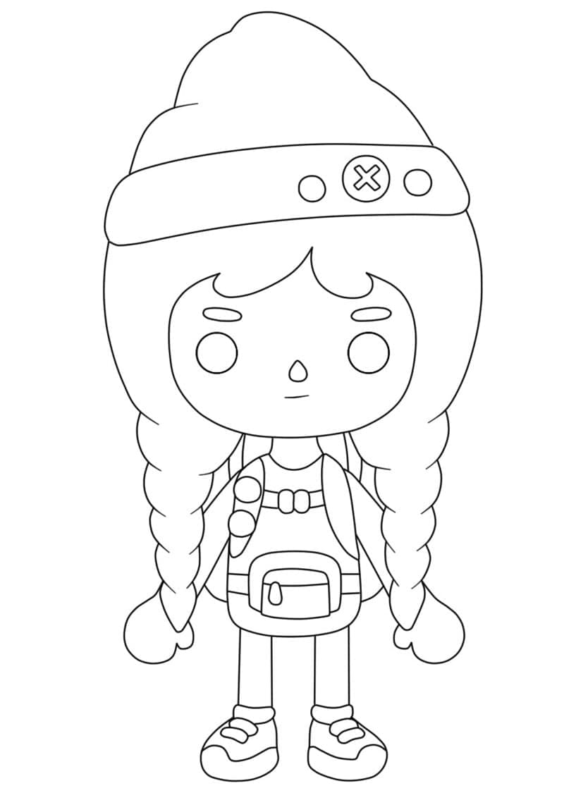 Girl Toca Life World coloring page