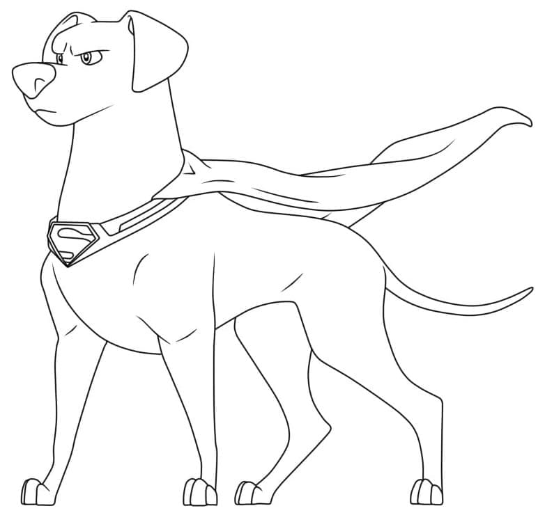 Krypto from DC League of Super-Pets coloring page
