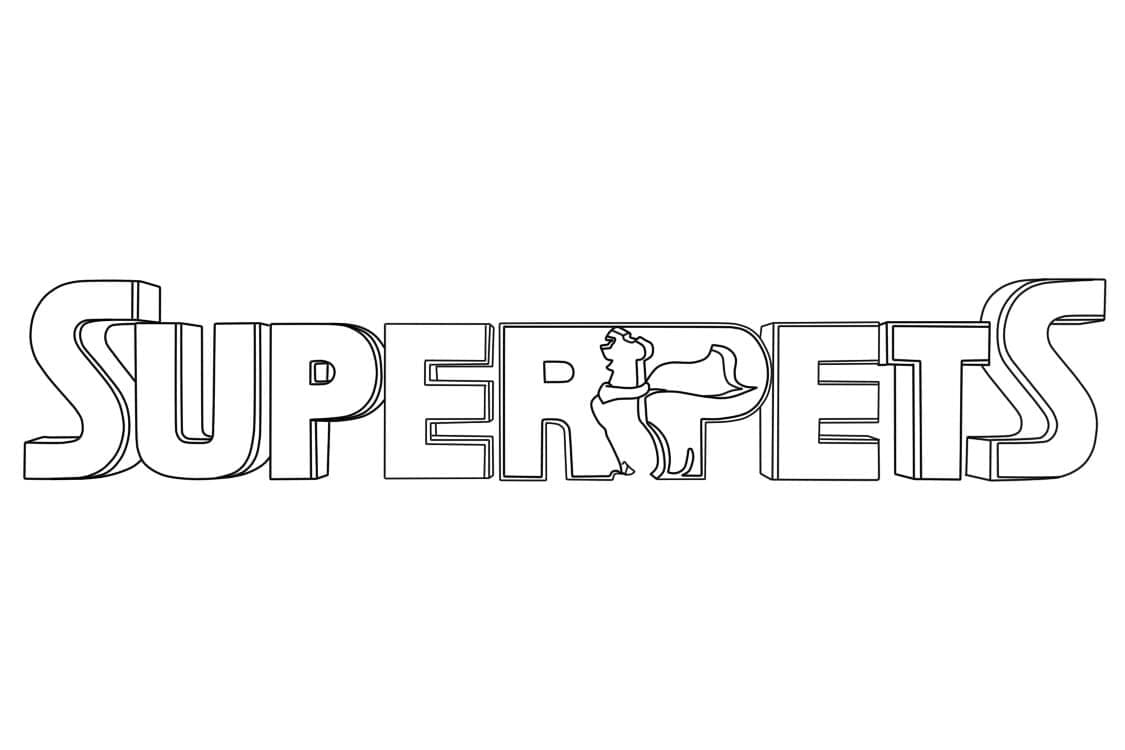 Logo DC League of Super-Pets coloring page