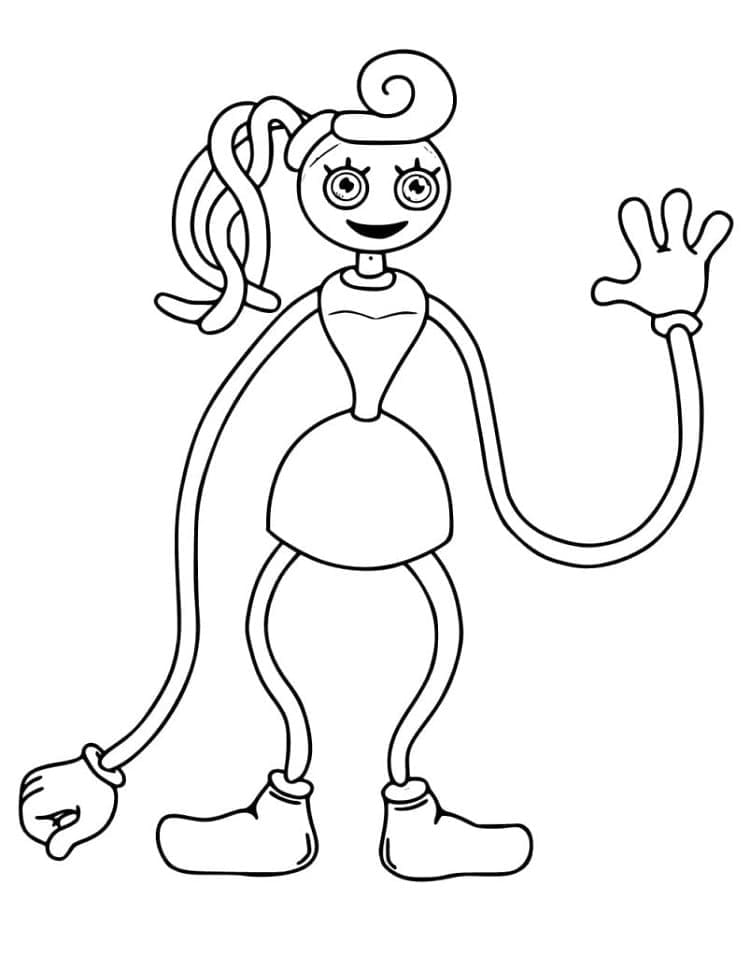Lovely Mommy Long Legs coloring page