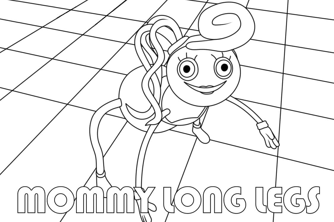 Mommy Long Legs Poppy Playtime coloring page
