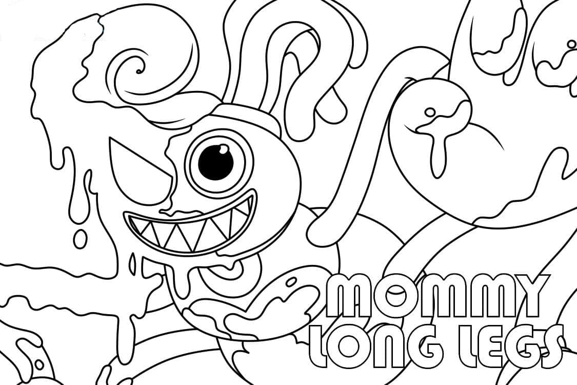 Mommy Long Legs from Poppy Playtime coloring page